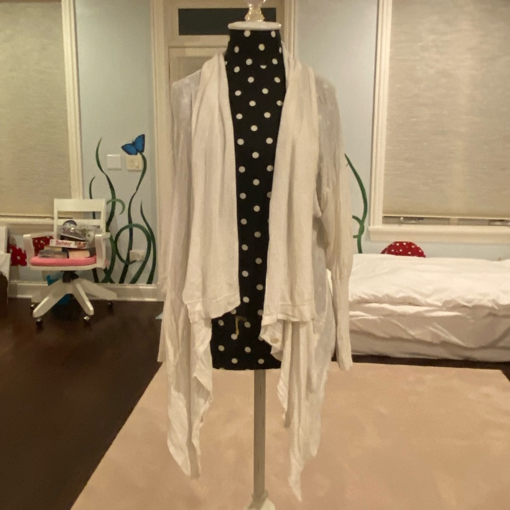 white cardigan